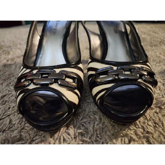 Anne Klein High Heels - Akevanston - Zebra Print, sling back 9M - Picture 4 of 14